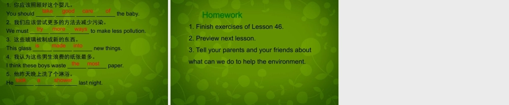 冀教初中英语八下《Lesson 46 Protect Our Environment》PPT课件 (3).ppt