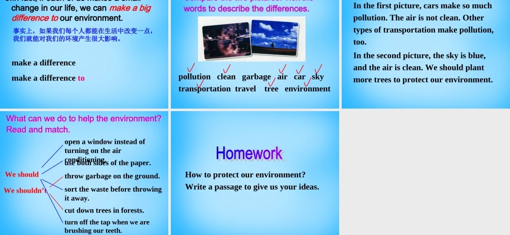冀教初中英语八下《Lesson 46 Protect Our Environment》PPT课件 (4).ppt
