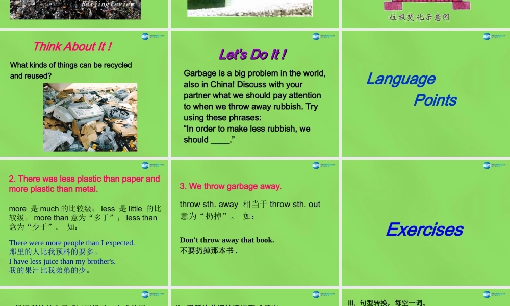 冀教初中英语八下《Lesson 48 Garbage Is Interesting!》PPT课件 (2).ppt