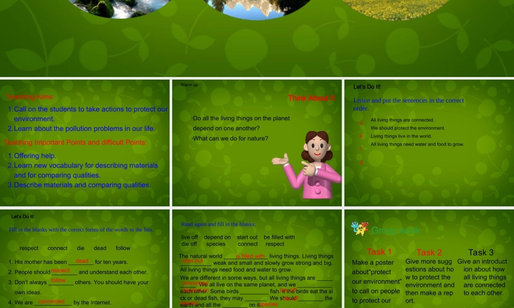 冀教初中英语八下《Lesson 47 Connected to Nature》PPT课件 (3).ppt