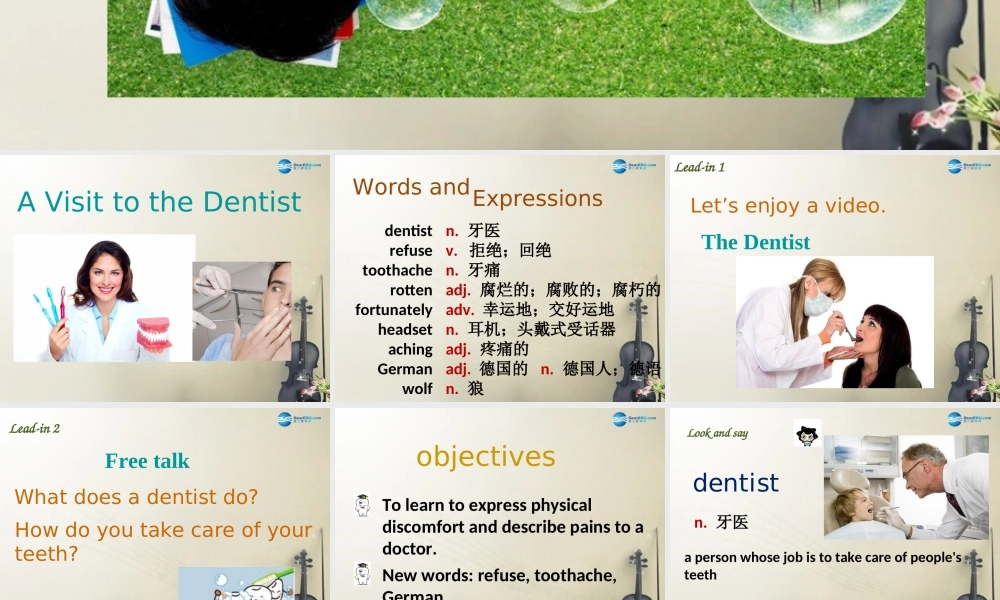 冀教初中英语九上《Lesson 2 A Visit to the Dentist》PPT课件 (1).ppt