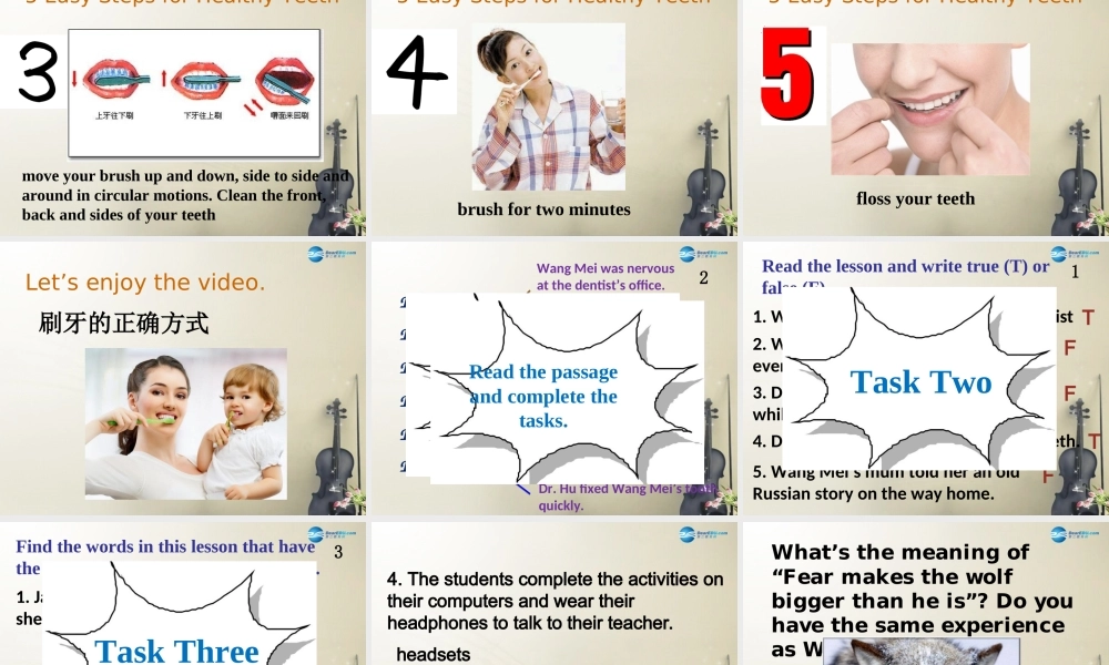 冀教初中英语九上《Lesson 2 A Visit to the Dentist》PPT课件 (1).ppt