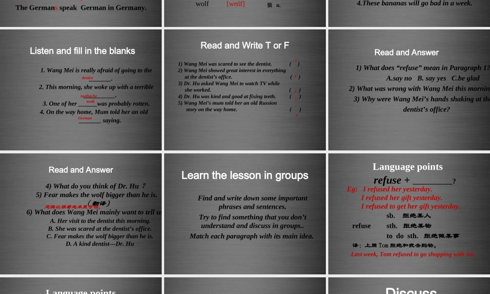 冀教初中英语九上《Lesson 2 A Visit to the Dentist》PPT课件 (4).ppt