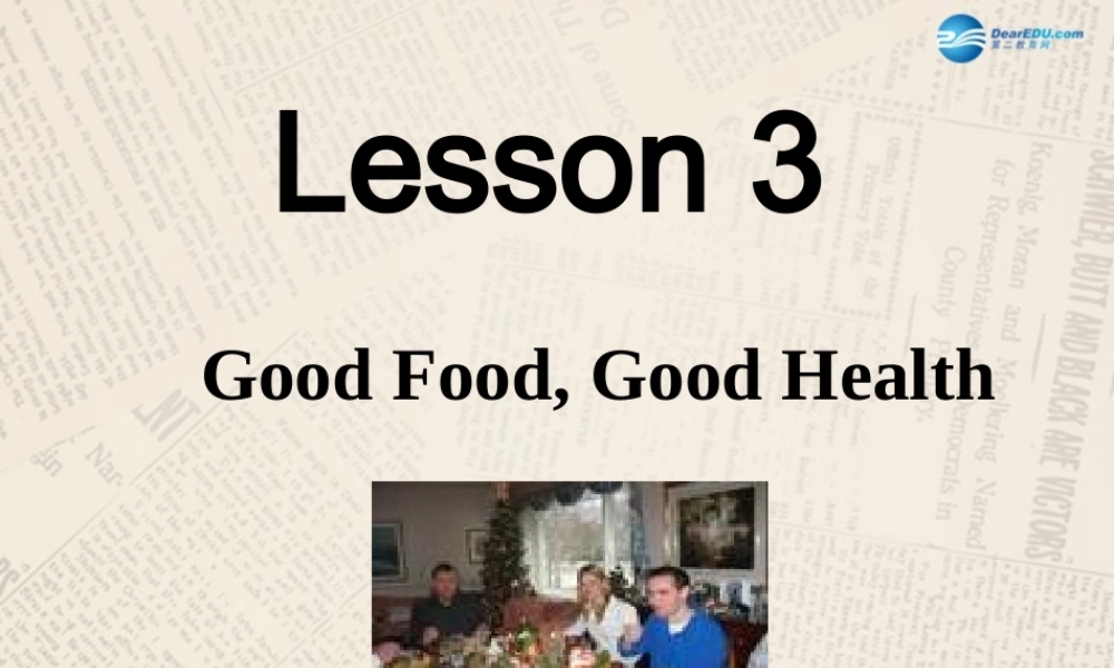 冀教初中英语九上《Lesson 3 Good Food, Good Health》PPT课件 (2).ppt