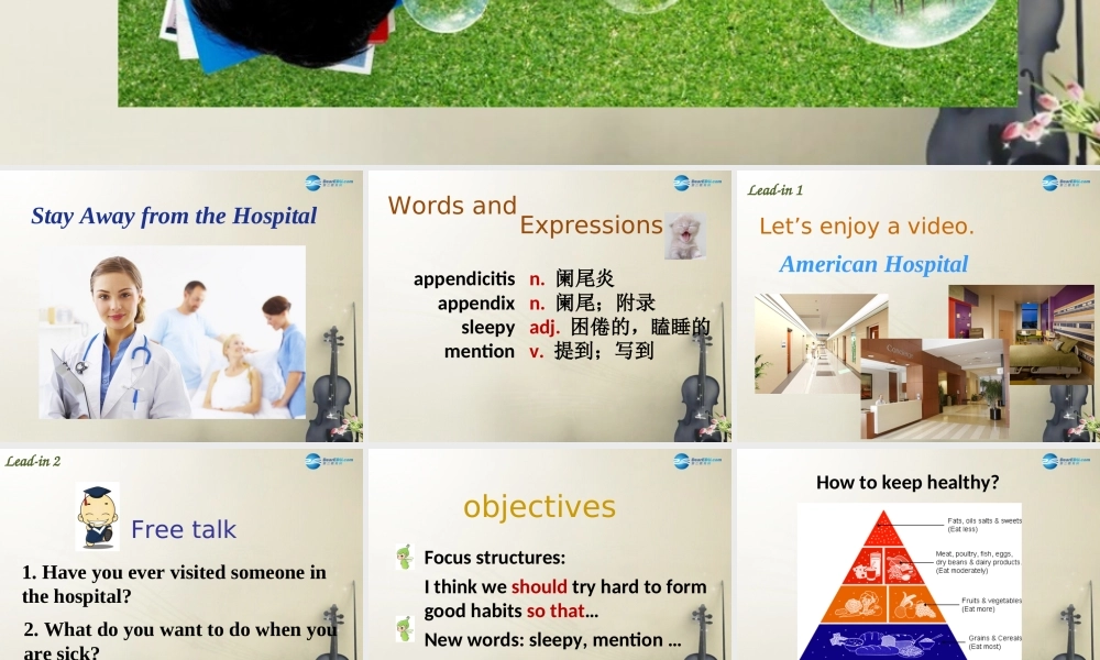 冀教初中英语九上《Lesson 6 Stay Away from the Hospital》PPT课件 (1).ppt