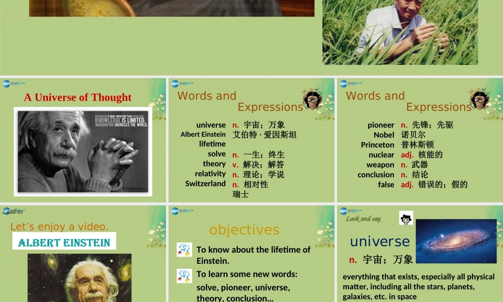 冀教初中英语九上《Lesson 8 A Universe of Thought》PPT课件 (1).ppt