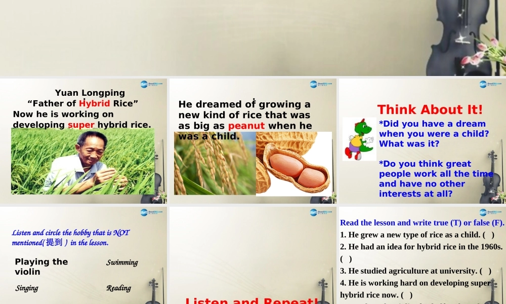 冀教初中英语九上《Lesson 9 China's Most Famous Farmer》PPT课件 (3).ppt