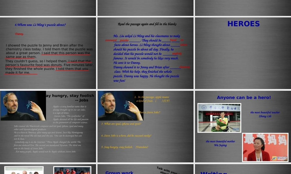 冀教初中英语九上《Lesson 12 Guess My Hero!》PPT课件 (3).ppt