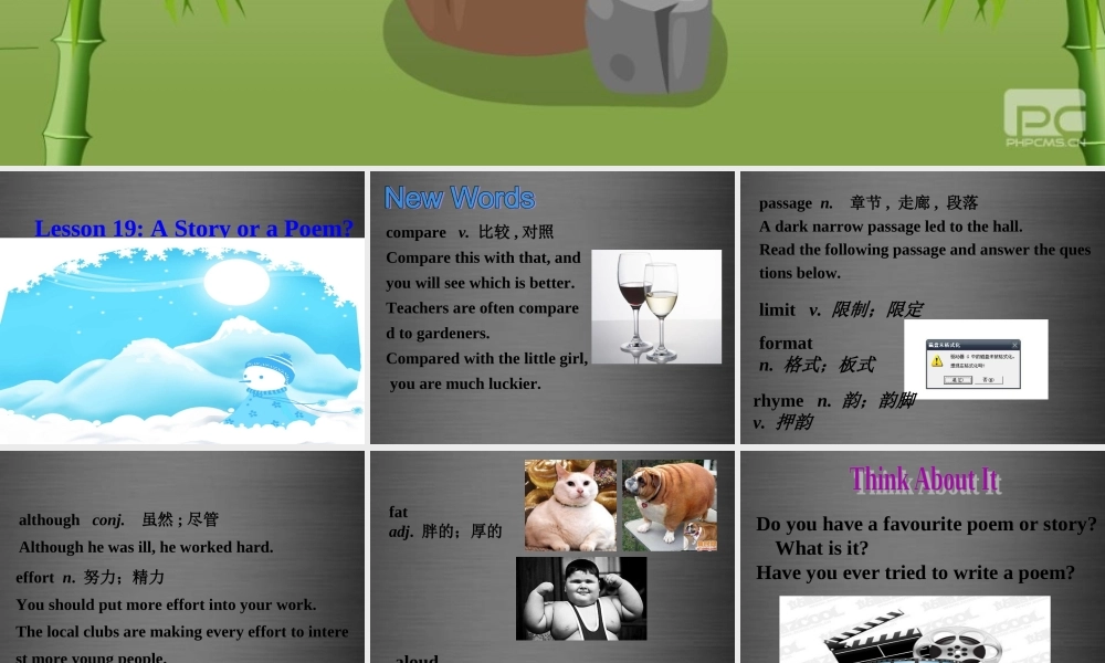 冀教初中英语九上《Lesson 19 A Story or a Poem》PPT课件 (3).ppt