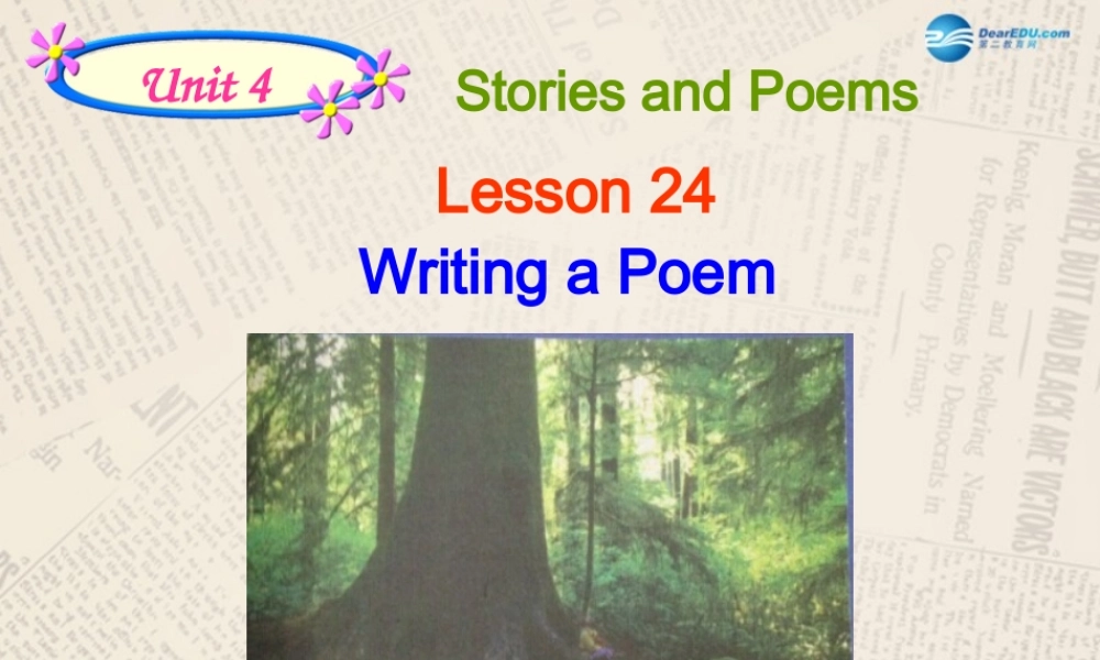 冀教初中英语九上《Lesson 24 Writing a Poem》PPT课件 (1).ppt