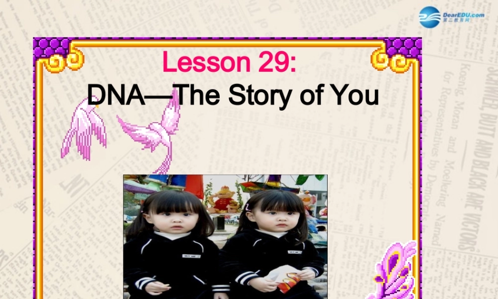 冀教初中英语九上《Lesson 29 DNA—The Story of You》PPT课件 (1).ppt