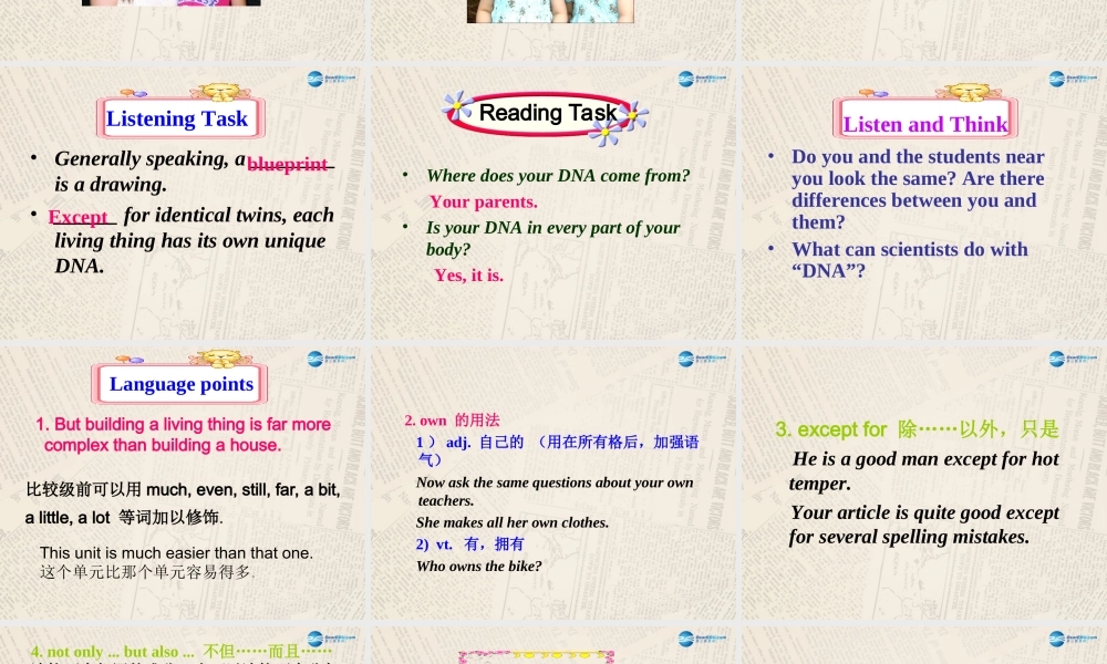 冀教初中英语九上《Lesson 29 DNA—The Story of You》PPT课件 (1).ppt