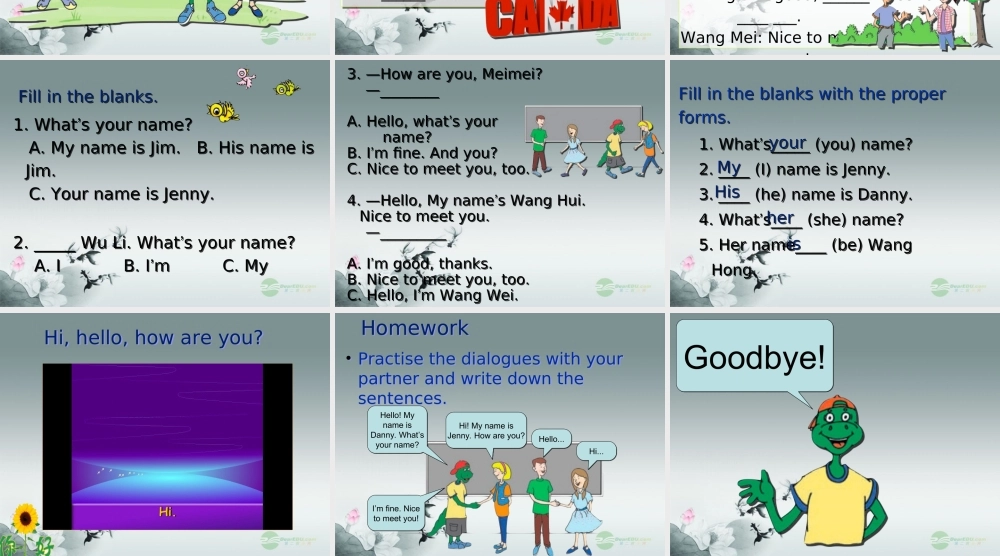 冀教初中英语七上《Lesson 1 Hello!》PPT课件 (1).ppt