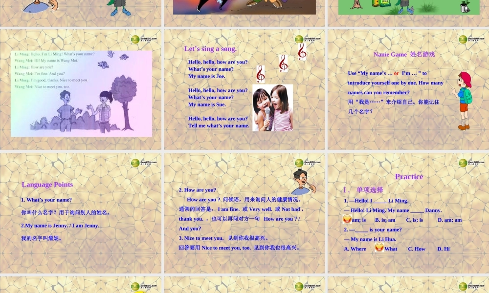 冀教初中英语七上《Lesson 1 Hello!》PPT课件 (2).ppt