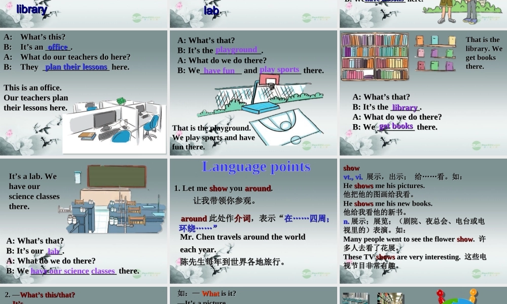 冀教初中英语七上《Lesson 3 Welcome to Our School》PPT课件 (1).ppt