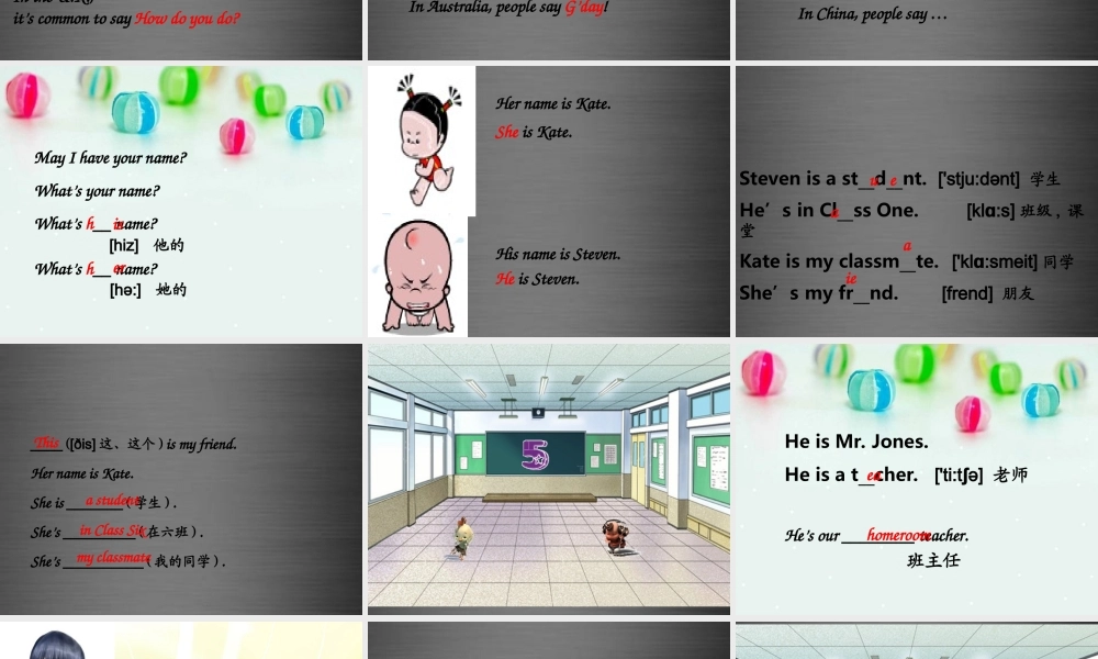 冀教初中英语七上《Lesson 2 Teacher and Students》PPT课件 (4).ppt