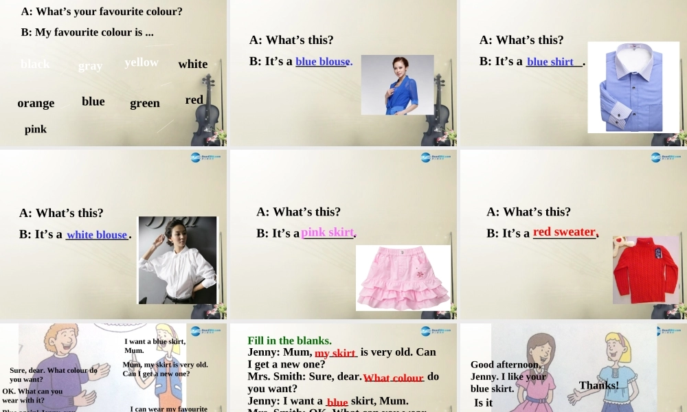 冀教初中英语七上《Lesson 7 Jenny's New Skirt》PPT课件 (3).ppt
