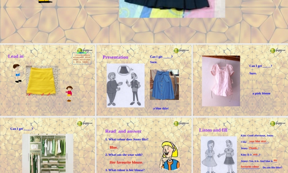 冀教初中英语七上《Lesson 7 Jenny's New Skirt》PPT课件 (2).ppt