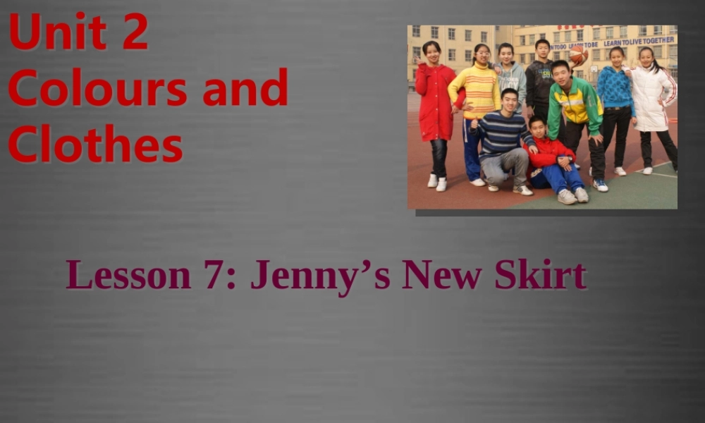 冀教初中英语七上《Lesson 7 Jenny's New Skirt》PPT课件 (6).ppt