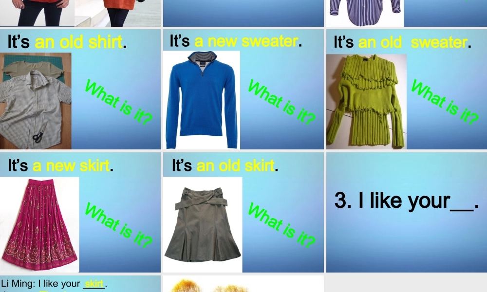 冀教初中英语七上《Lesson 7 Jenny's New Skirt》PPT课件 (5).ppt