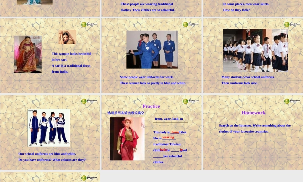 冀教初中英语七上《Lesson 11 Clothes around the World》PPT课件 (2).ppt