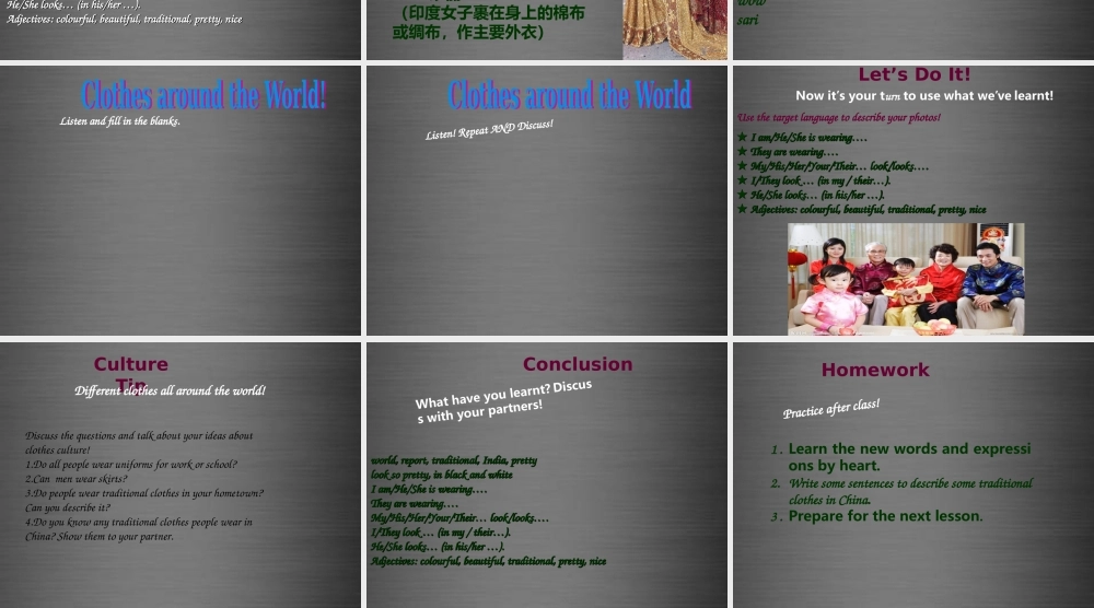 冀教初中英语七上《Lesson 11 Clothes around the World》PPT课件 (5).ppt