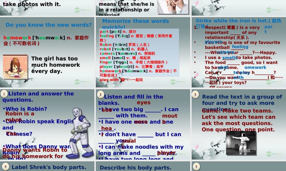 冀教初中英语七上《Lesson 13 Body Parts》PPT课件 (3).ppt
