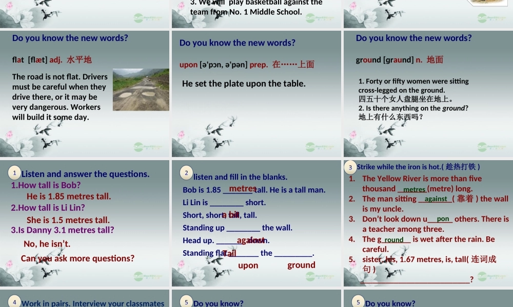 冀教初中英语七上《Lesson 15 Tall or Short》PPT课件 (2).ppt