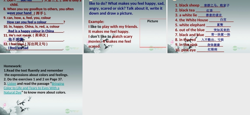 冀教初中英语七上《Lesson 14 Colours and Feelings》PPT课件 (2).ppt