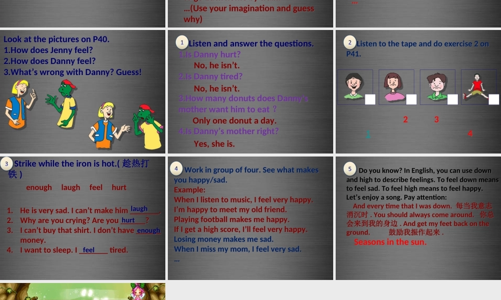 冀教初中英语七上《Lesson 16 Happy or Sad》PPT课件 (5).ppt