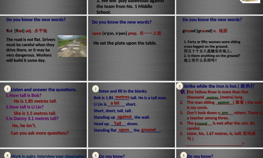 冀教初中英语七上《Lesson 15 Tall or Short》PPT课件 (5).ppt