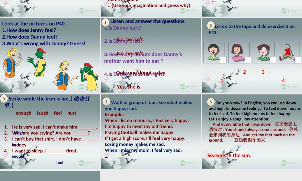 冀教初中英语七上《Lesson 16 Happy or Sad》PPT课件 (2).ppt