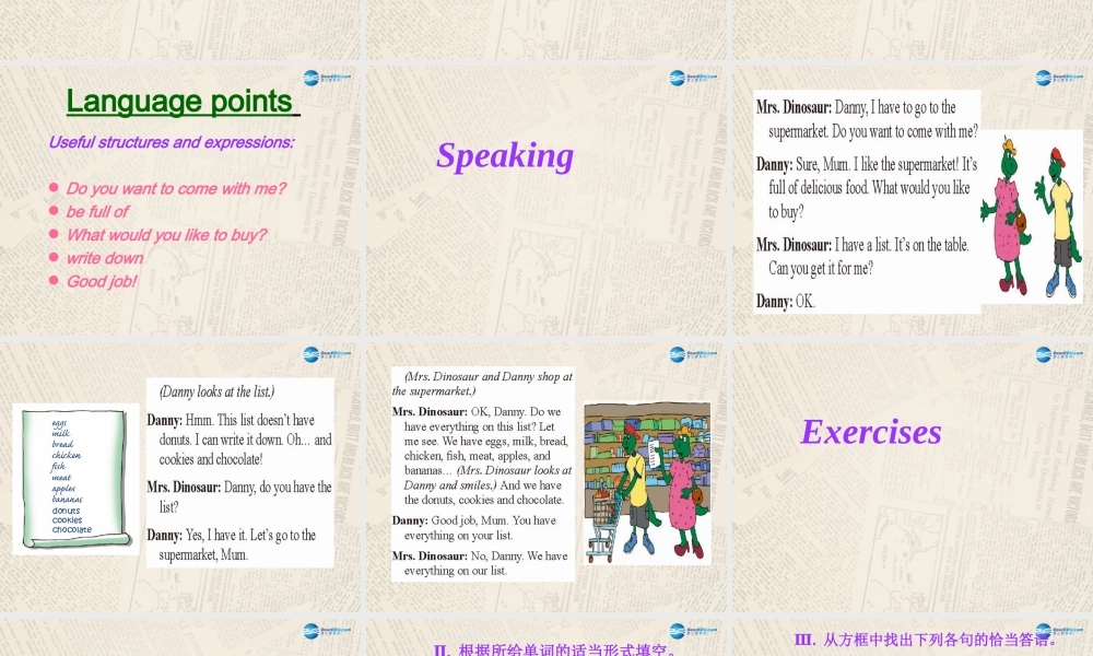 冀教初中英语七上《Lesson 20 I Like the Supermarket!》PPT课件 (2).ppt