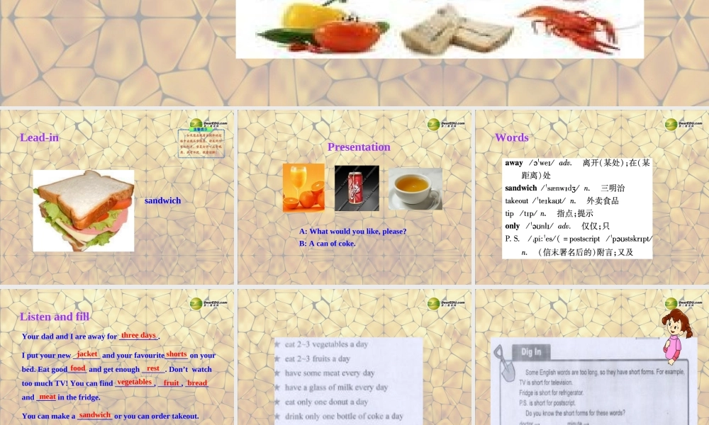 冀教初中英语七上《Lesson 24 Eat Good Food!》PPT课件 (1).ppt