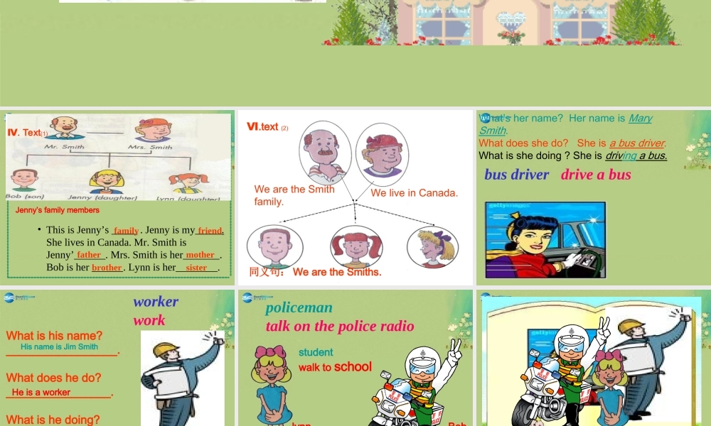 冀教初中英语七上《Lesson 25 Jenny's Family》PPT课件 (4).ppt