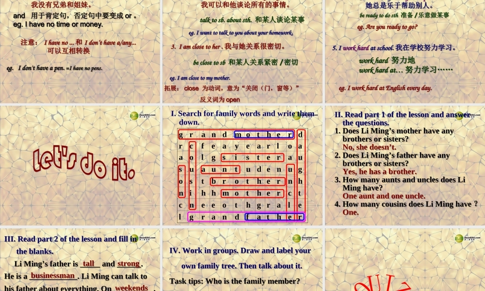 冀教初中英语七上《Lesson 26 Li Ming's Family》PPT课件 (2).ppt