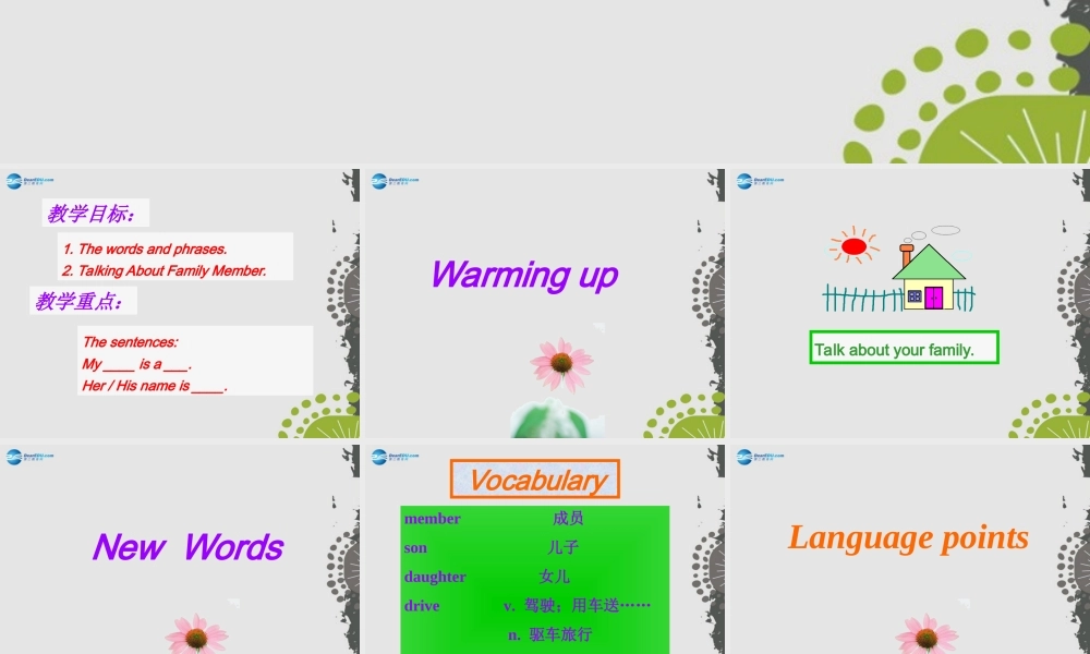 冀教初中英语七上《Lesson 25 Jenny's Family》PPT课件 (3).ppt