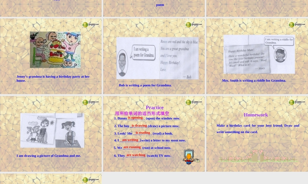 冀教初中英语七上《Lesson 29 A Birthday Card》PPT课件 (1).ppt