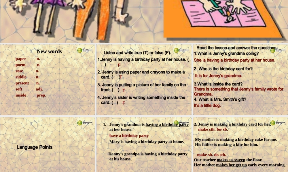 冀教初中英语七上《Lesson 29 A Birthday Card》PPT课件 (2).ppt