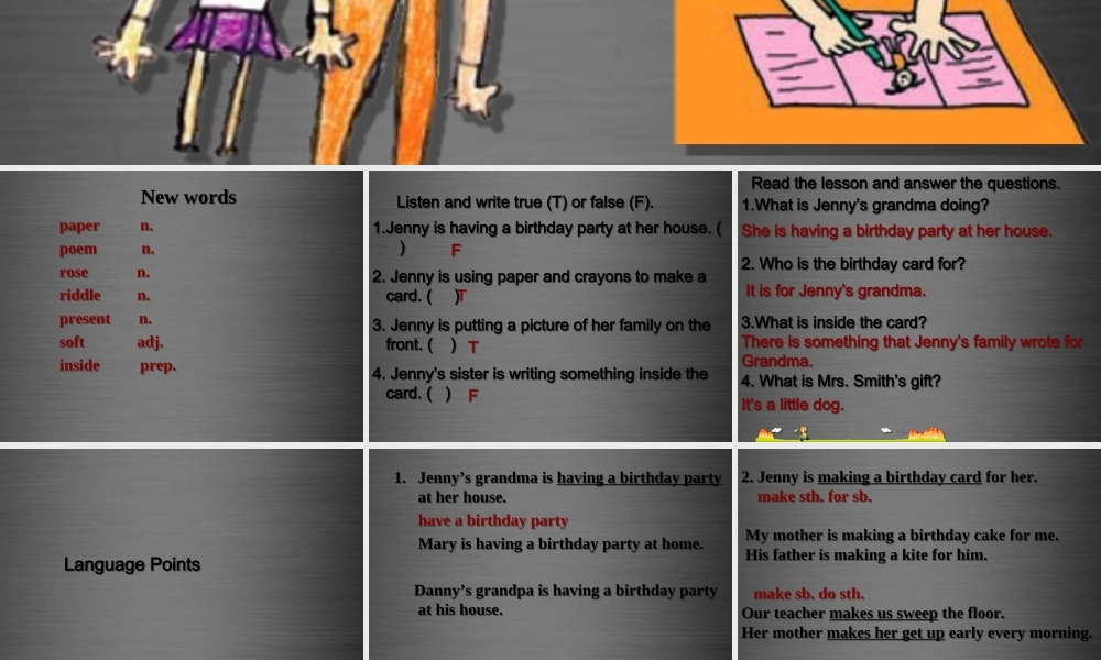 冀教初中英语七上《Lesson 29 A Birthday Card》PPT课件 (4).ppt