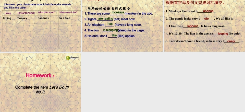 冀教初中英语七上《Lesson 33 Let's Go to the Zoo!》PPT课件 (1).ppt