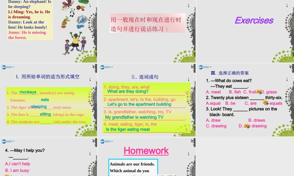 冀教初中英语七上《Lesson 33 Let's Go to the Zoo!》PPT课件 (3).ppt