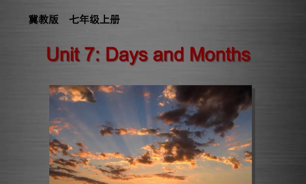 冀教初中英语七上《Lesson 37 Seasons and Weather》PPT课件 (3).ppt