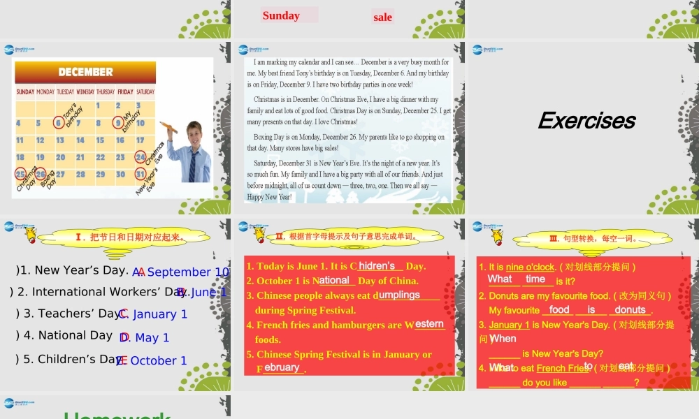 冀教初中英语七上《Lesson 38 Nick's Busy Month》PPT课件 (2).ppt