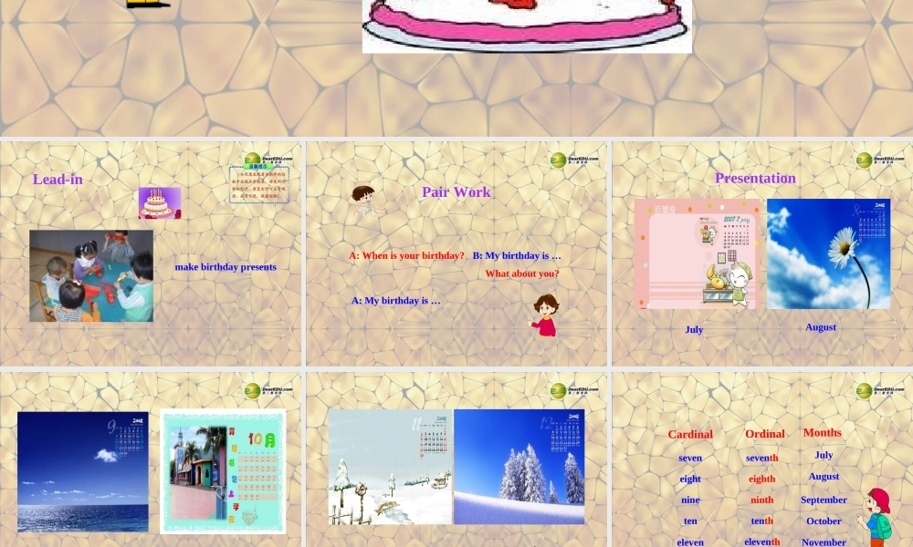 冀教初中英语七上《Lesson 40 When Is Your Birthday》PPT课件 (1).ppt