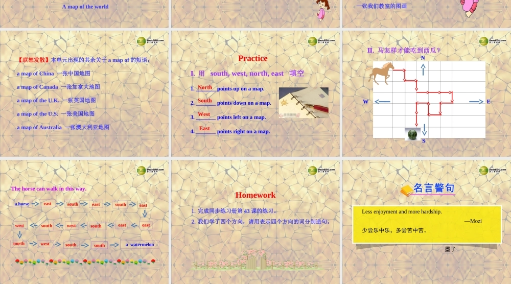 冀教初中英语七上《Lesson 43 Directions》PPT课件 (1).ppt