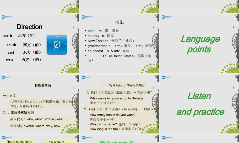冀教初中英语七上《Lesson 43 Directions》PPT课件 (2).ppt