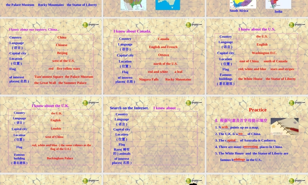 冀教初中英语七上《Lesson 48 English-Speaking Countries》PPT课件 (1).ppt