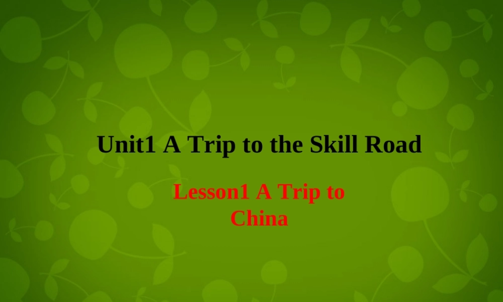 冀教初中英语七下《Lesson 1 A Trip to China》PPT课件 (3).ppt