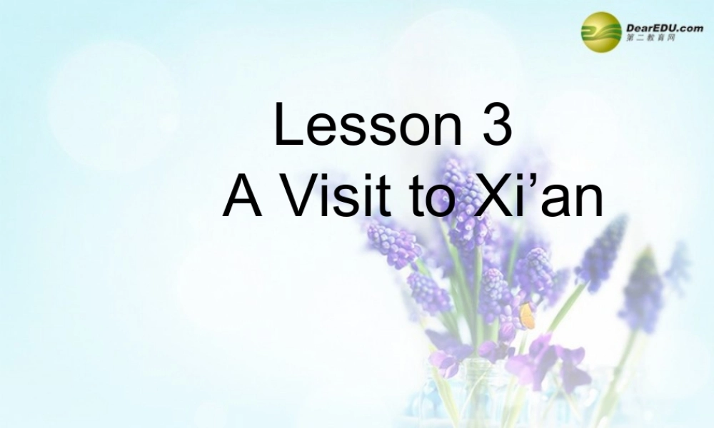冀教初中英语七下《Lesson 3 A Visit to Xi'an》PPT课件 (1).ppt